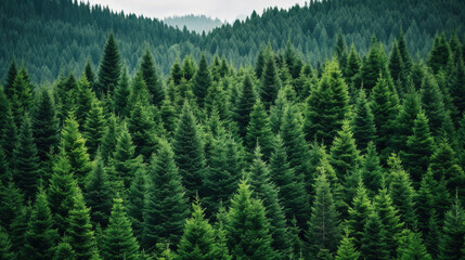 Fototapeta premium green forest in the mountains.