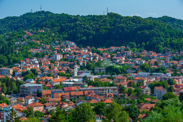 Fototapeta premium Panorama view of bosnian town Tuzla
