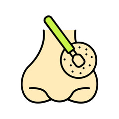 Blackheads icon. fill color icon