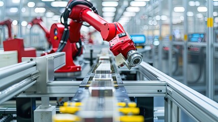 Explain the function and importance of safety features in automated manufacturing systems, such as...