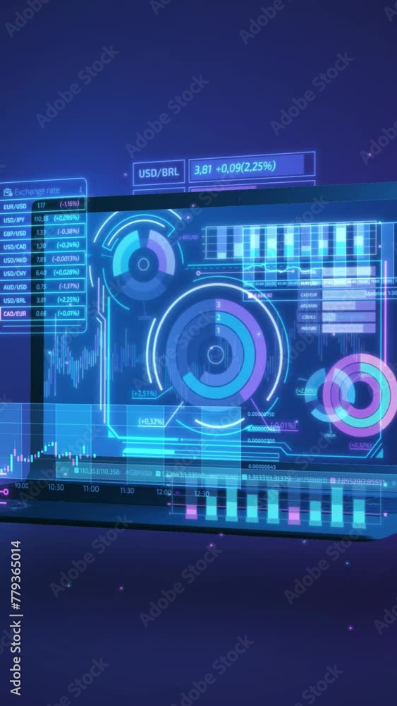 Aufkleber abstract concepts and technologies for financial data.