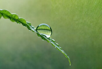 Green Balance Water Drop Leaf Conservation
