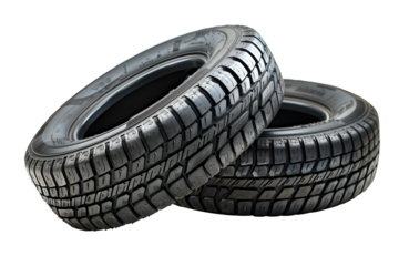 Set of car tyre wheels modern isolated on transparent background