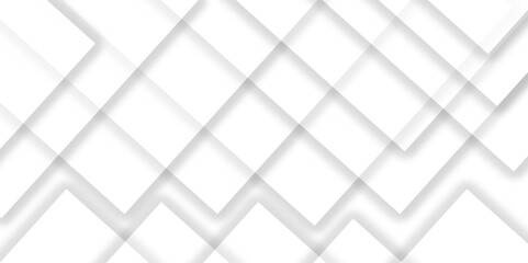 Abstract white background design with layers of textured white transparent material in triangle and squares shapes. White color technology concept geometric line vector white light grey background.