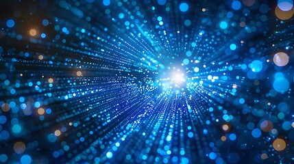 Naklejka premium Abstract technology background of high speed international global data transfer, ultra fast efficient broadband and secure connection, digital cyber tech motion. For Design, Background, Cover, Poster