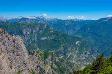 Grlo Sokolovo viewpoint over border between Montenegro and Albania