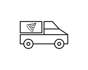 Pizza delivery icon vector symbol design illustration