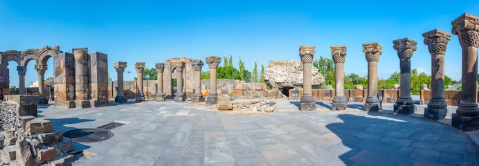 Fotobehang Ruins of the Zvartnots cathedral in Armenia © dudlajzov