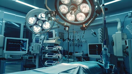 Modern equipment in operating room. Medical devices for neurosurgery ​
