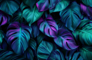 A close up of a lush green plant with purple leaves