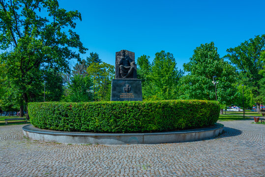 Statue of Tvrtko I Kotromanic in Bosnian town Tuzla
