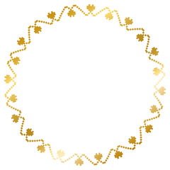 Greek Gold frame, circle frame with seamless vector illustration
