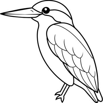 recommend clip art: kookaburra line art vector