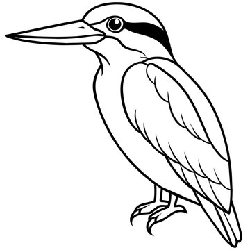 recommend clip art: kookaburra line art vector