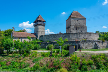 Fortified church in Romanian village Calnic