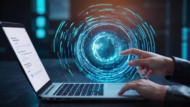 2FA secure account login connection or cybersecurity service concept of mobile and computer secure connection as trusted device closeup and two step factor authentication code verified credentials