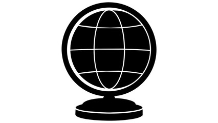 globe silhouette vector illustration