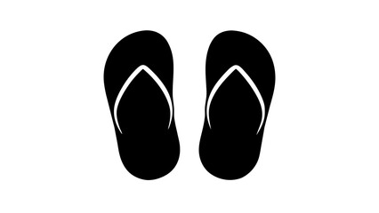 flip flops silhouette vector illustration