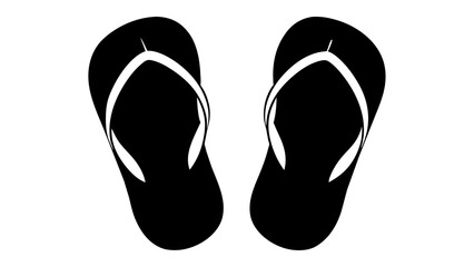 flip flops silhouette vector illustration