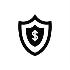Fototapeta premium Secure and Security Icon with dollar symbol