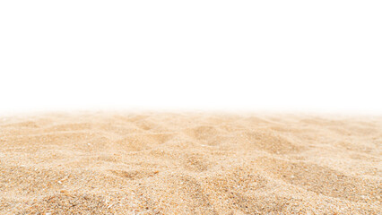 The sand scattering isolated on white background	