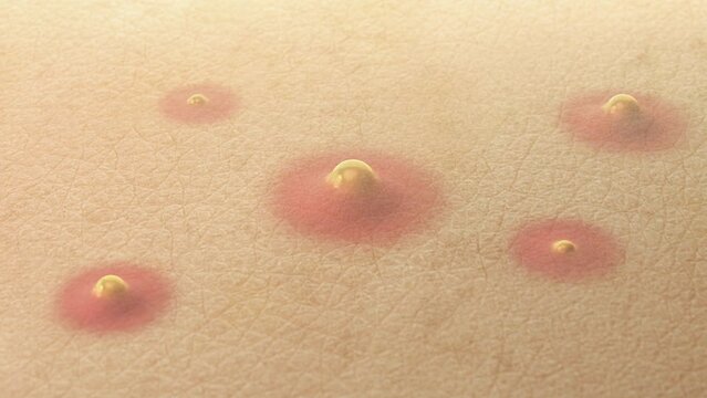 acne skin layer, Skin treatments , cosmetology and skincare problems. 3d animation.
