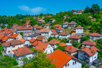 Cityscape of Bosnian town Tesanj