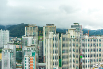 Obraz premium Cityscape of residential area in South Korea