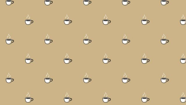 Animation of a cup of coffee as a video background