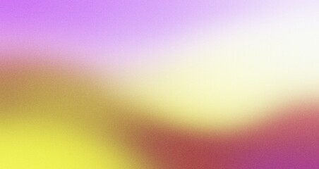 Purple red yellow waves , spray texture color gradient rough abstract retro vibe background template , grainy noise grungy empty space shine bright light and glow 