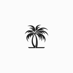 Palm tree logo design vector illustration