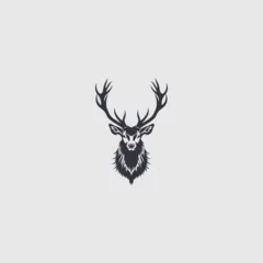  Deer head hipster retro logo design vector illustration © Leyde