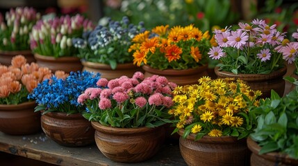 Fototapeta na wymiar flowers and seeds in the store