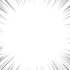 正方形の集中線のイラスト（背景透過）