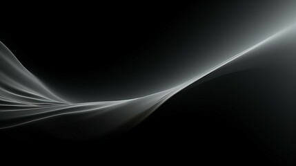  Grey black white glowing abstract gradient shape on black grainy background
