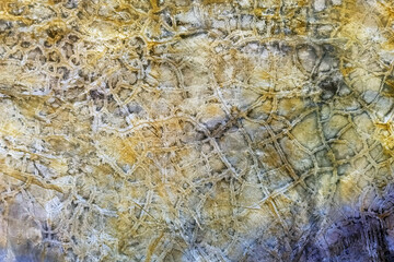 Cracked old concrete wall covered with cement surface and texture as background. Abstract beautiful grunge classic floor. Natural pattern. Texture of concrete surface. Vintage Grunge mortar wall.