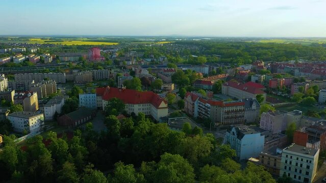 Beautiful Panorama Park Brzeg Aerial View Poland