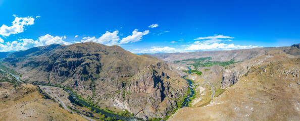 Panorama view of Kura river in Georgia © dudlajzov