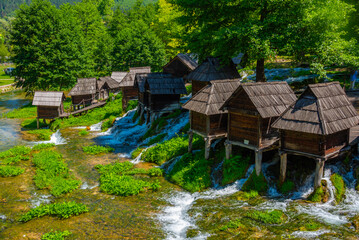 Mlincici water mills near Bosnia town Jajce, Bosnia and Herzegovina