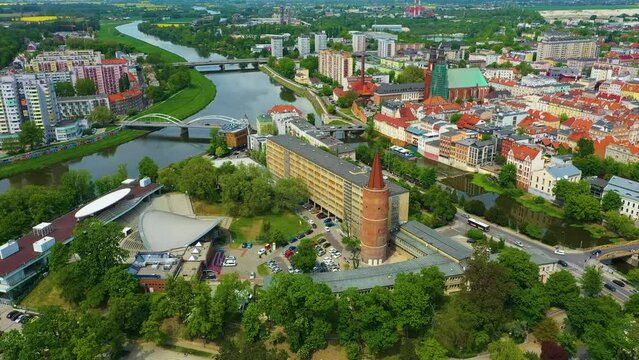 Panorama Marshal Office River Odra Opole Aerial View Poland