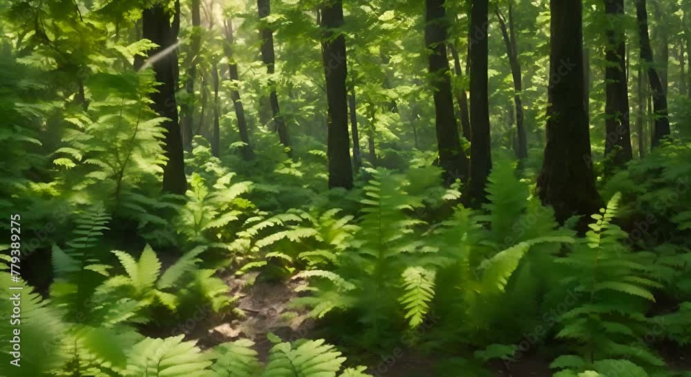 Poster golden sunlight filters through the lush canopy, casting enchanting patterns on the forest floor as 