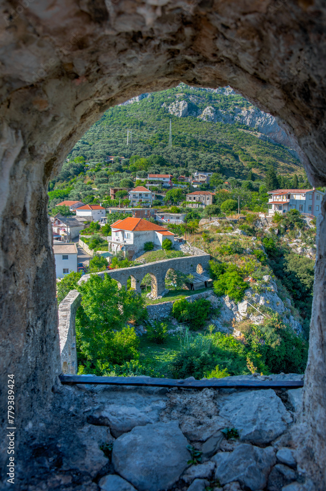 Wall mural Aqueduct at Stari Bar fortress in montenegro