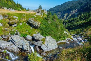 Cascada Balea viewed during sunny day in Romania
