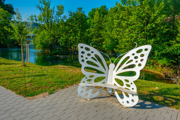 Butterfly Shaped Bench Bihac Bosnia