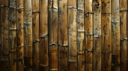 Textured bamboo wood background with decorative finishing