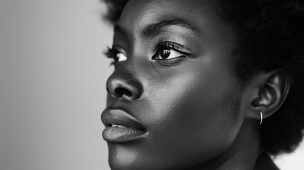 Fototapeta premium black and white photo of an African American woman