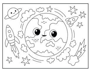 Space Coloring Pages for Kids