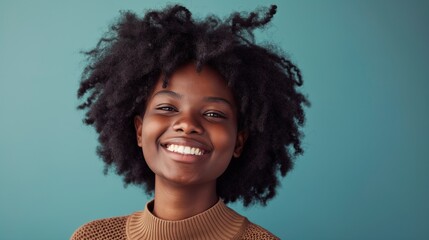 Radiant Smile A Black Woman Joy in the Studio