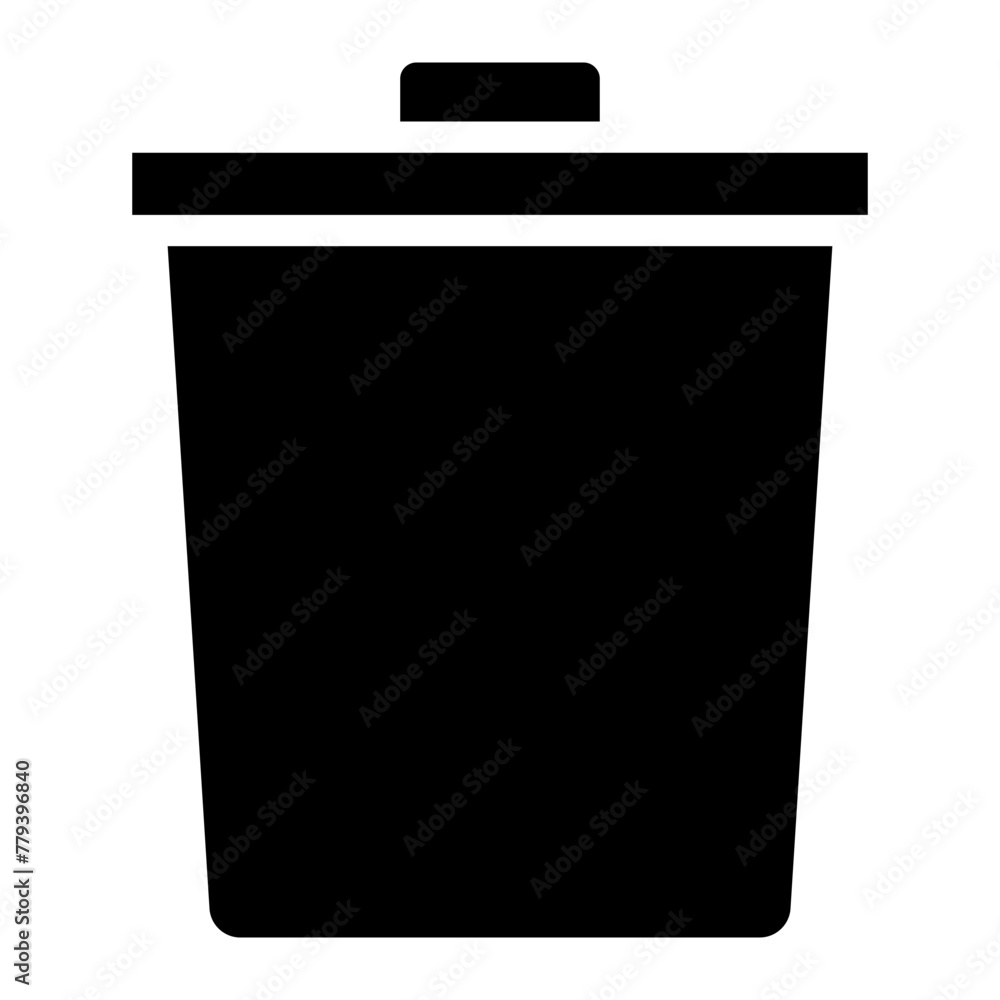 Canvas Prints trash bin icon