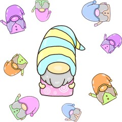seamless pattern gnome 